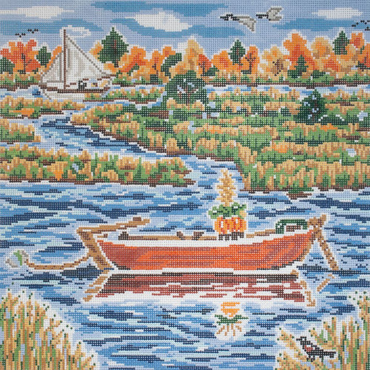 Cooper Oaks Design Nantucket Fall Needlepoint Canvas