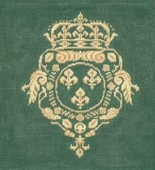 Cooper Oaks Design Crest w/Fleur de Lis G Needlepoint Canvas