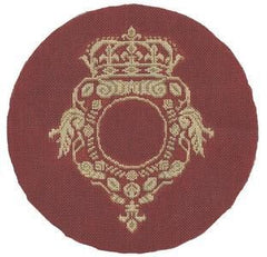 Cooper Oaks Design 9.5 Dia Crest Pillow BR Needlepoint Canvas