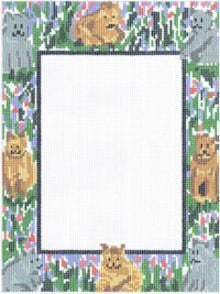 Cooper Oaks Design Cat Frame SVG Needlepoint Canvas