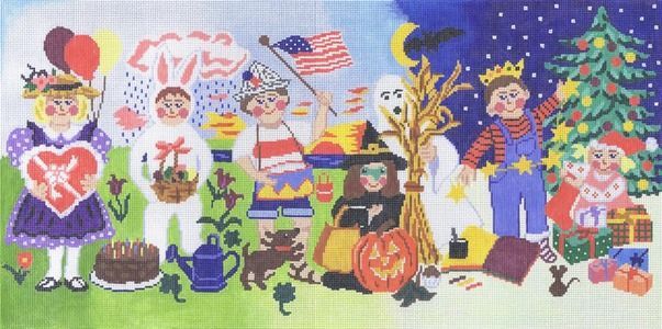Cooper Oaks Design Happy Everything MML Needlepoint Canvas