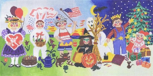 Cooper Oaks Design Happy Everything MML Needlepoint Canvas