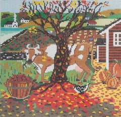 Cooper Oaks Design Autumn (Cow) Needlepoint Canvas