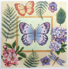 Lee's Needle Arts Butterfly Floral Needlepoint Canvas