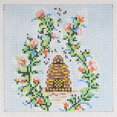 Cooper Oaks Design Bee Skep 145B Needlepoint Canvas