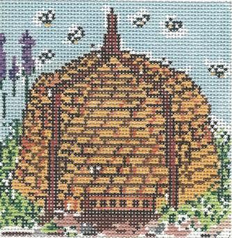 Cooper Oaks Design Bee Skep 145D Needlepoint Canvas