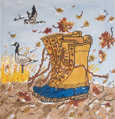 Cooper Oaks Design Fall Boots 1085 Needlepoint Canvas