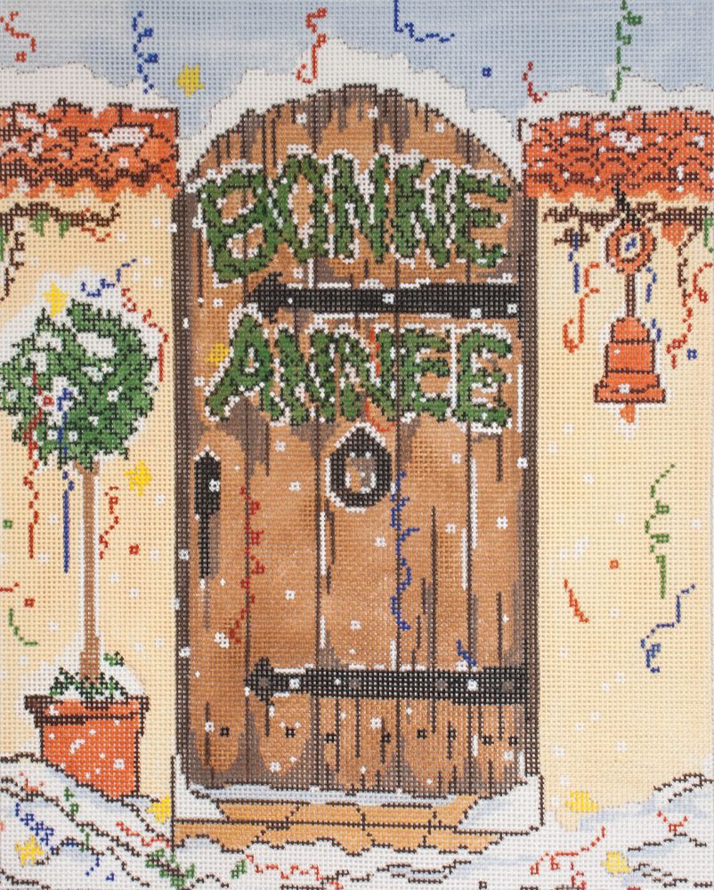 Cooper Oaks Design Bonne Annee Needlepoint Canvas