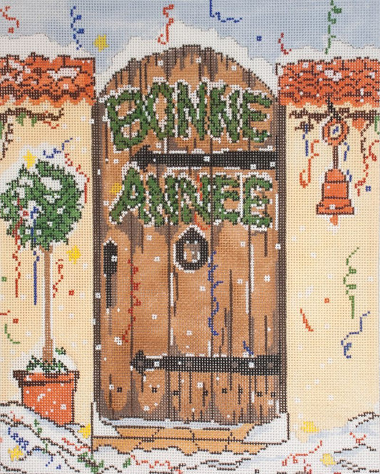 Cooper Oaks Design Bonne Annee Needlepoint Canvas