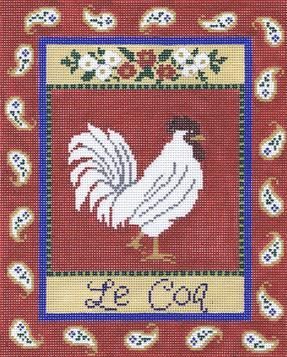 Cooper Oaks Design Le Coq COD Needlepoint Canvas