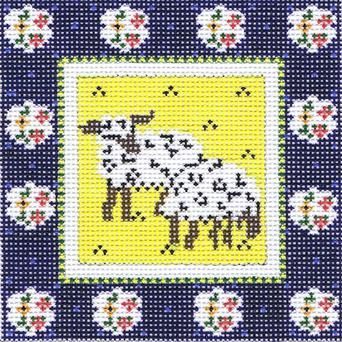 Cooper Oaks Design Les Moutons-Sheep Needlepoint Canvas