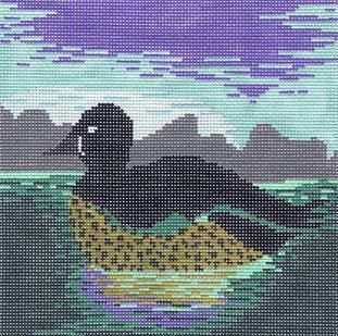 Cooper Oaks Design Duck in Pond CO Needlepoint Canvas