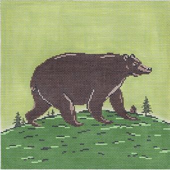 Cooper Oaks Design Folk Bear Needlepoint Canvas