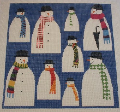 Lee's Needle Arts Scarf Snowman Needlepoint Canvas