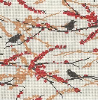 Cooper Oaks Design Sparrows-Bark Needlepoint Canvas