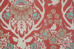 Cooper Oaks Design Antler Damask- Terra Cotta Needlepoint Canvas