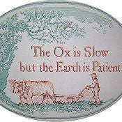 Barbara Russell The Ox is Slow but the Earth is Patient Needlepoint Canvas