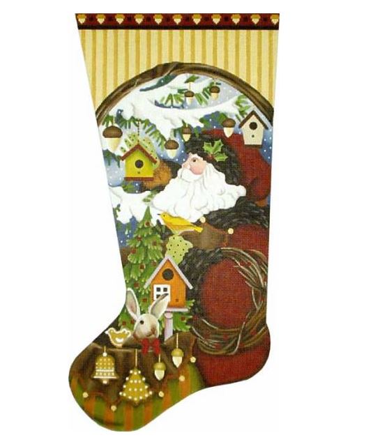 Melissa Shirley Designs Big Wild Wood Stocking Needlepoint Canvas