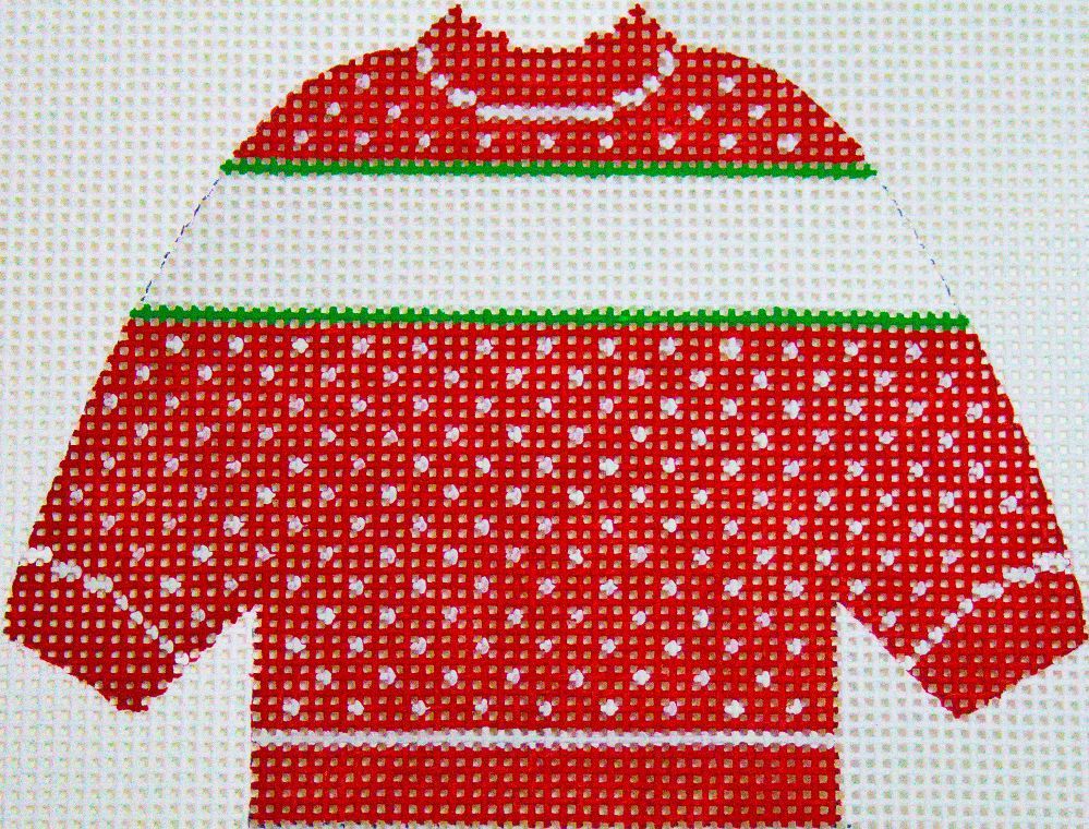 KCN Designers Red Name Space Pullover Needlepoint Canvas