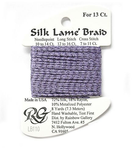 Rainbow Gallery Silk Lame Braid 13 - 110 Dark Violet