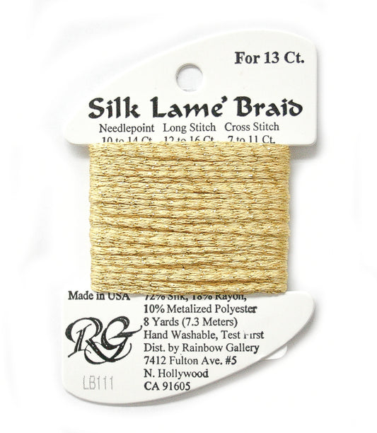 Rainbow Gallery Silk Lame Braid 13 - 111 Chardonnay