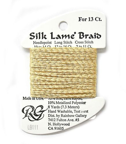 Rainbow Gallery Silk Lame Braid 13 - 111 Chardonnay