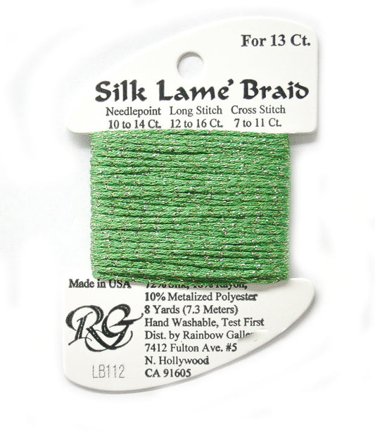 Rainbow Gallery Silk Lame Braid 13 - 112 Spring Green