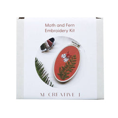 M Creative J Moth and Fern Embroidery Kit