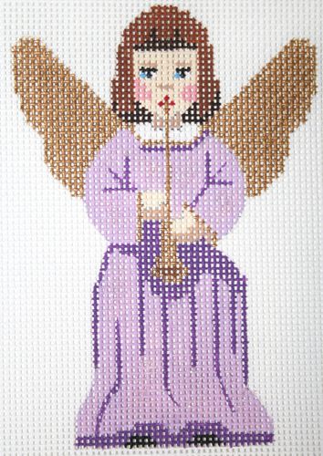 Labors of Love Angel with Horn Needlepoint Canvas