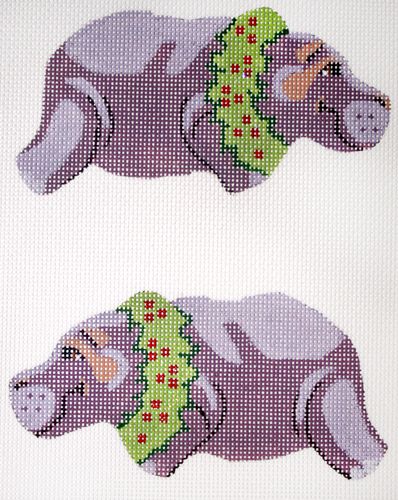 Labors of Love I Want a Hippopotamus for Christmas Needlepoint Canvas