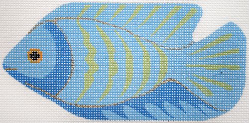Labors of Love Blue and Green Needlepoint Canvas