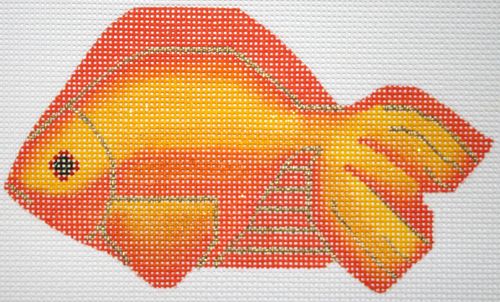 Labors of Love Gold Fish Needlepoint Canvas