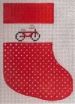 KCN Designers Bicycle Mini Stocking Needlepoint Canvas