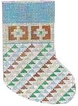KCN Designers Buffalo Nickel Buttons Mini Stocking Needlepoint Canvas