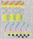 KCN Designers Black/White Check Majolica Mini Needlepoint Canvas