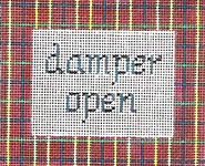 KCN Designers Damper Open/Closed Hanging Sign Needlepoint Canvas