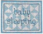 KCN Designers Baby Sleeping Sign Quilt Needlepoint Canvas