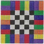 KCN Designers Checkered Starter Needlepoint Canvas