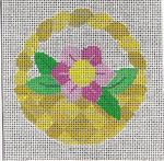 KCN Designers Basket/Flowers Starter Needlepoint Canvas