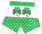 KCN Designers Clovers Boxers Needlepoint Canvas