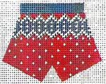 KCN Designers Blue/Red Boxers Needlepoint Canvas