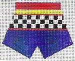 KCN Designers Arrow Buttons Boxers Needlepoint Canvas