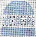 KCN Designers Blue Snowflakes Stocking Hat Needlepoint Canvas