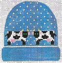 KCN Designers Cows Stocking Hat Needlepoint Canvas