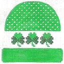 KCN Designers Clovers Stocking Hat Needlepoint Canvas