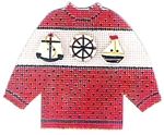 KCN Designers Boating Specialty Button Sweater Needlepoint Canvas