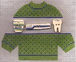 KCN Designers Dentist Specialty Button Sweater Needlepoint Canvas