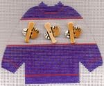 KCN Designers Baseball Specialty Button Sweater Needlepoint Canvas