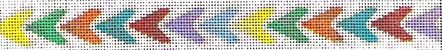 KCN Designers Arrows Belt - White Needlepoint Canvas