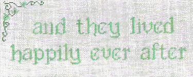 KCN Designers And They Lived Happily Sign Needlepoint Canvas